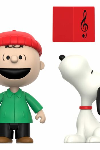 Peanuts ReAction Action Figures 2-Pack Brown and Snoopy (Caroling) 10 cm