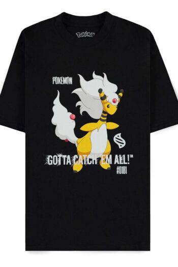 Pokémon Mega Evolutions T-Shirt Mega Ampharos Gotta Catch Em All Size M