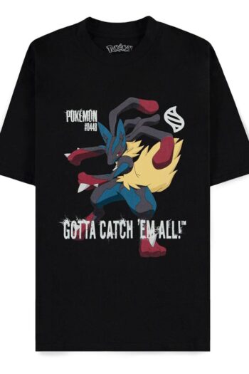Pokémon Mega Evolutions T-Shirt Mega Lucario Gotta Catch Em All Size L