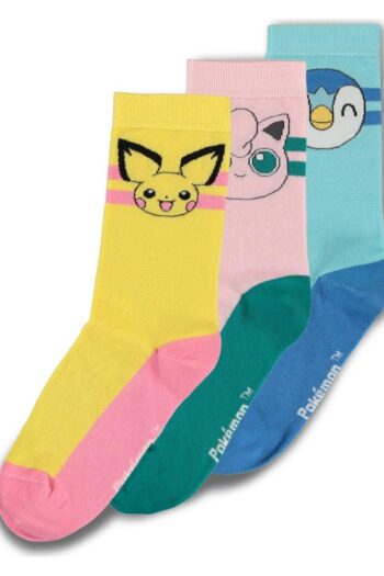 Pokémon Socks 3-Pack Crew 35-38