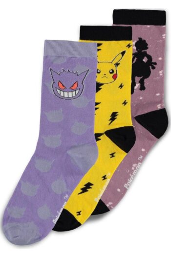 Pokémon Socks 3-Pack Crew 39-42
