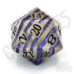 CritStones metal Dice D20 Engraved Elder 3 cm