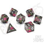CritStones Metal Dice Set Nighttime Blossom (7)