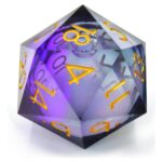 CritStones Liquid Core Dice D20 Twilight Ether 5 cm