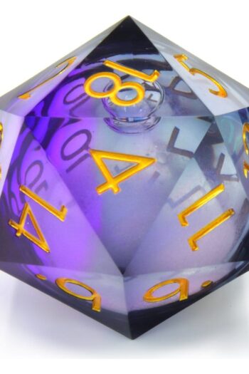 CritStones Liquid Core Dice D20 Twilight Ether 5 cm