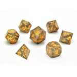 CritStones Metal Dice Set Marred Midas (7)