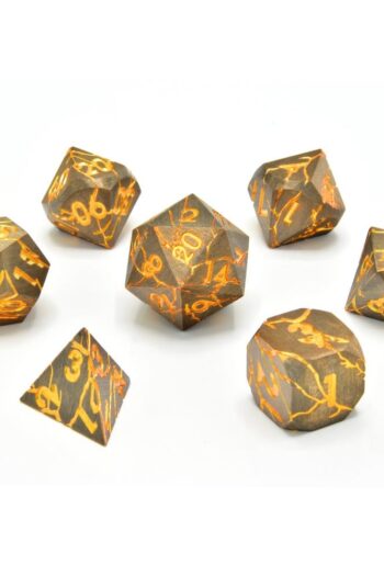 CritStones Metal Dice Set Marred Midas (7)