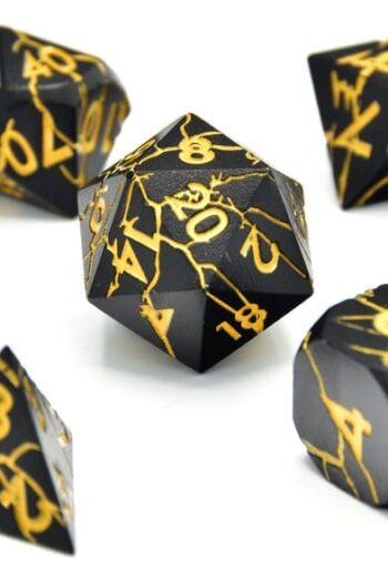 CritStones Metal Dice Set Torn Mystic (7)