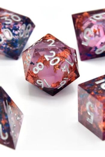 CritStones Liquid Core Dice Set Fey Mist (7)