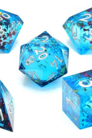 CritStones Liquid Core Dice Set Mermaid's Maelstrom (7)