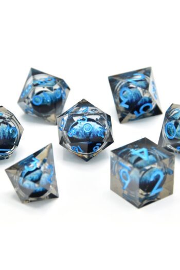 CritStones Dice Set Water Dragon's Gaze Floating Eye (7)