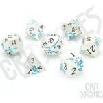 CritStones Metal Dice Set Iris Blossom (7)