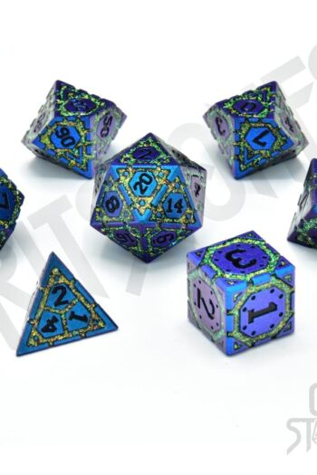 CritStones Metal Dice Set Twilight Grove (7)