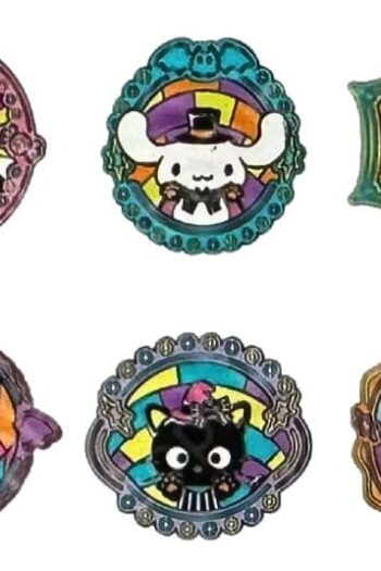 Sanrio by Loungefly Enamel Pins Blind Box Hello Kitty and Friends Halloween Stained Glass Display (12)
