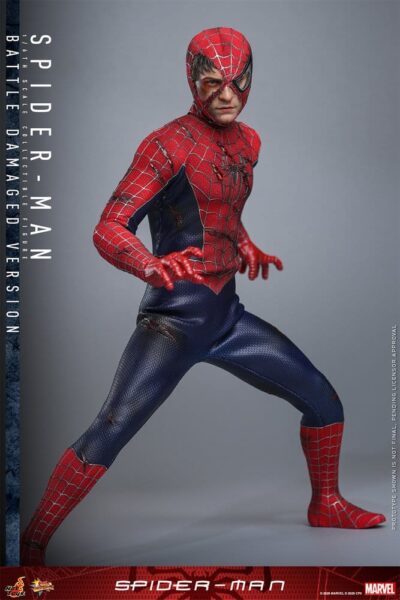 Spider-Man Movie Masterpiece Action Figure 1/6 Spider-Man (Battle Damaged Version) 30 cm by Hot Toys - immagine 5