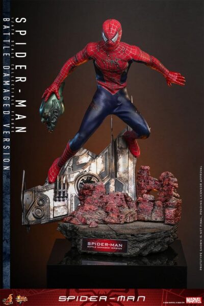 Spider-Man Movie Masterpiece Action Figure 1/6 Spider-Man (Battle Damaged Version) 30 cm by Hot Toys - immagine 6