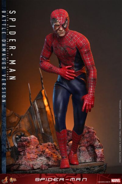 Spider-Man Movie Masterpiece Action Figure 1/6 Spider-Man (Battle Damaged Version) 30 cm by Hot Toys - immagine 10