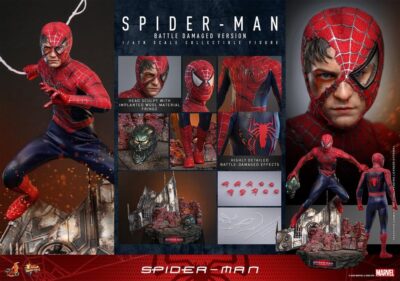 Spider-Man Movie Masterpiece Action Figure 1/6 Spider-Man (Battle Damaged Version) 30 cm by Hot Toys - immagine 2
