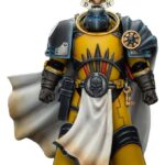 Warhammer Imperial Fists Action Figure Librarian Consulwith Force Axe and Bolt Pistol 12 cm