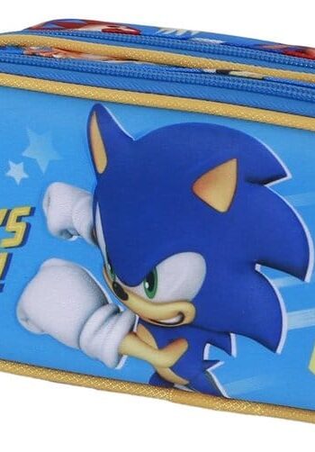 Sonic - The Hedgehog 3D Double Pencil case SEGA Go Blue