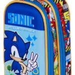 Sonic - The Hedgehog 3D Double Pencil case SEGA Unstoppable Blue