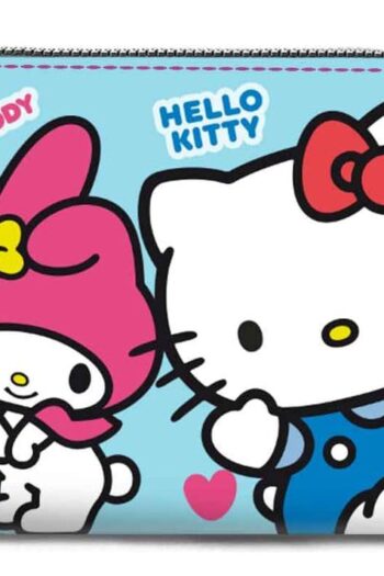 Sanrio Small Square Coin Purse Hello Kitty Friendship Blue