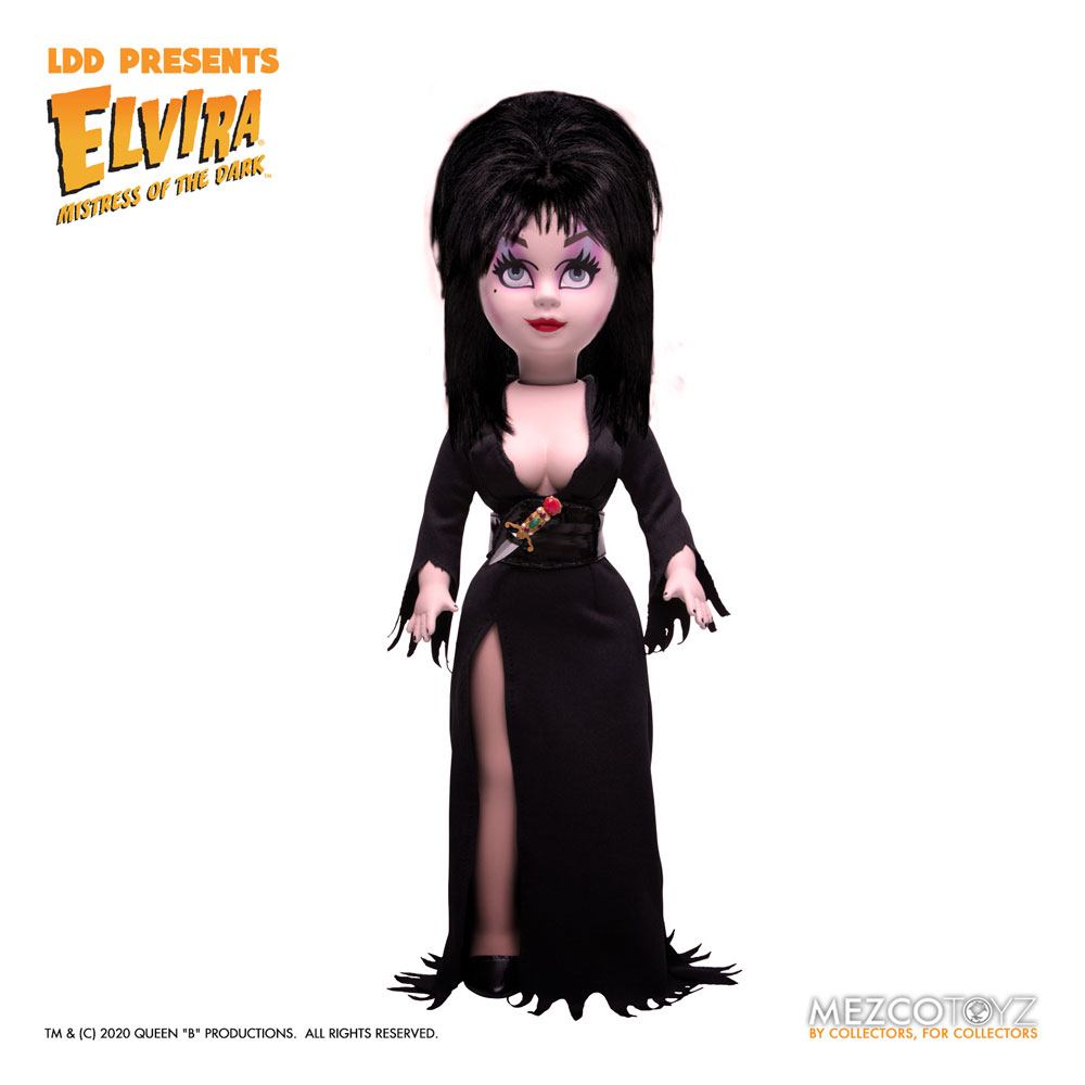 x_mez99602 Elvira Mistress of the Dark Living Dead Dolls Doll Elvira 25 cm - immagine 1