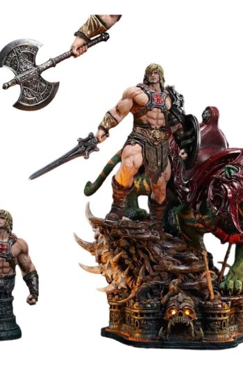 Masters of the Universe Real Elite Masterline Series Statue 1/4 He-Man & Battle Cat Ultimate Bonus Version 86 cm
