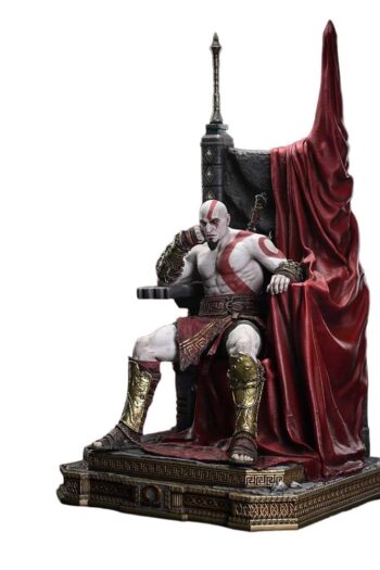 Throne Legacy God of War Series Statue 1/3 Ragnarok Young Thyself Kratos 91 cm