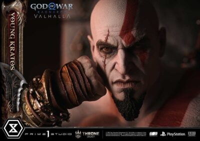 Throne Legacy God of War Series Statue 1/3 Ragnarok Young Thyself Kratos 91 cm by Prime 1 - immagine 4