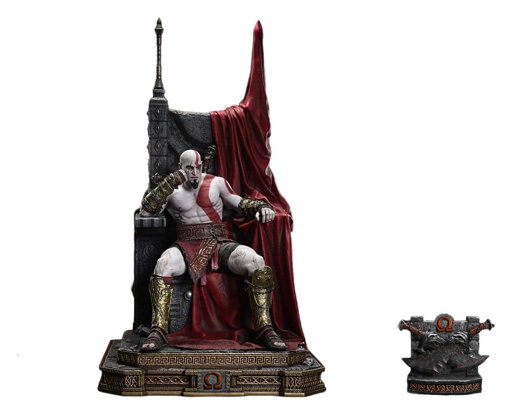 x_p1stlcgow-02s Throne Legacy God of War Series Statue 1/3 Ragnarok Young Thyself Kratos Bonus Version 91 cm by Prime 1 - immagine 1