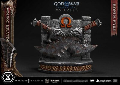 Throne Legacy God of War Series Statue 1/3 Ragnarok Young Thyself Kratos Bonus Version 91 cm by Prime 1 - immagine 4