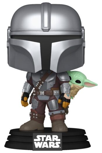 Star Wars: The Mandalorian and Grogu POP! Vinyl Bobblehead Figure The Mandalorian with Grogu 9 cm