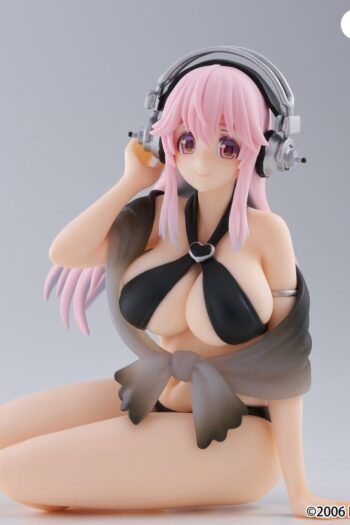 Super Sonico Noodle Stopper PVC Statue Super Sonico Swimsuit Black Color Ver. 10 cm