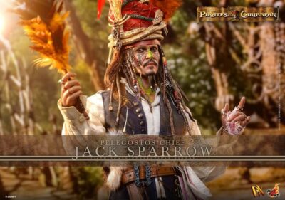 Pirates of the Caribbean: Dead Man's Chest Action DX Figure 1/6 Pelegostos Chief Jack Sparrow 30 cm by Hot Toys - immagine 3