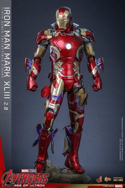Avengers: Age of Ultron Movie Masterpiece Diecast Action Figure 1/6 Iron Man Mark XLIII (2.0) 32 cm by Hot Toys - immagine 12