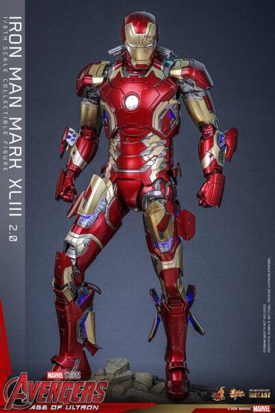 Avengers: Age of Ultron Movie Masterpiece Diecast Action Figure 1/6 Iron Man Mark XLIII (2.0) 32 cm by Hot Toys - immagine 13