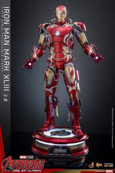Avengers: Age of Ultron Movie Masterpiece Diecast Action Figure 1/6 Iron Man Mark XLIII (2.0) 32 cm by Hot Toys - immagine 14