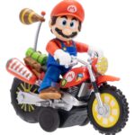 The Super Mario Galaxy Movie Action Figure with Pull Back Motorcycle Mario 6 cm