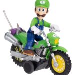 The Super Mario Galaxy Movie Action Figure with Pull Back Motorcycle Luigi 6 cm