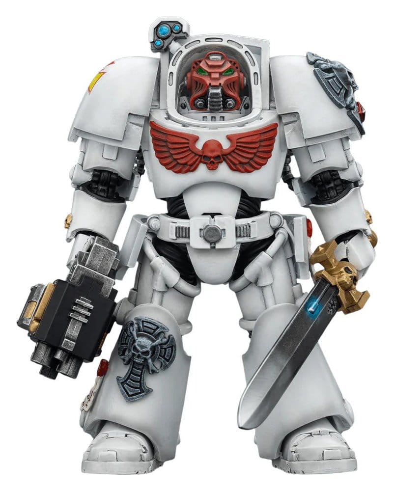 x_jt03189 Warhammer 40,000 Action Figure White Scars Terminator 1 with Power Sword and Storm Bolter 14 cm - immagine 1