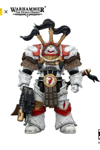 Warhammer 40,000 Action Figure White Scars Legion Praetor in Cataphractii Terminator Armour with Cyber Hawk Chogorian sword and combi-melta 14 cm