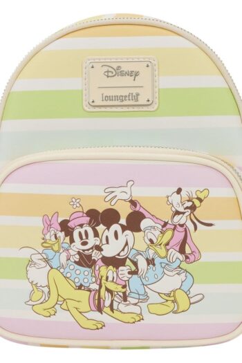 Disney by Loungefly Crossbody Bag Mickey and Friends Rainbow Stribes