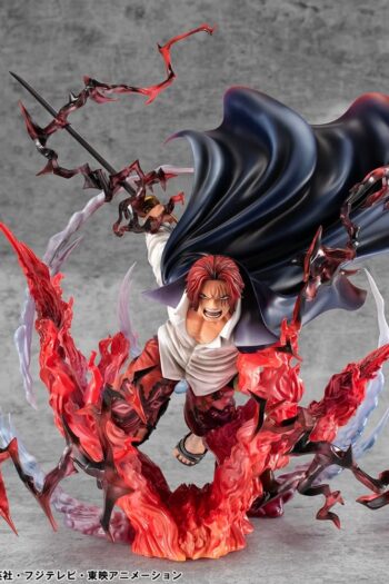 One Piece P.O.P SA-MAXIMUM PVC Statue Leader of Red Hair Pirates Red-Haired Shanks Kamusari 25 cm