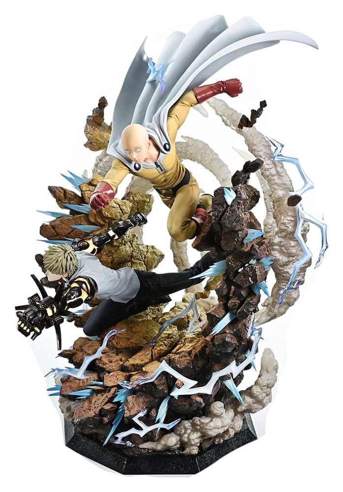 x_p1supmopm-01 One-Punch Man Ultimate Premium Masterline Series Statue 1/4 Saitama & Genos 73 cm - immagine 1