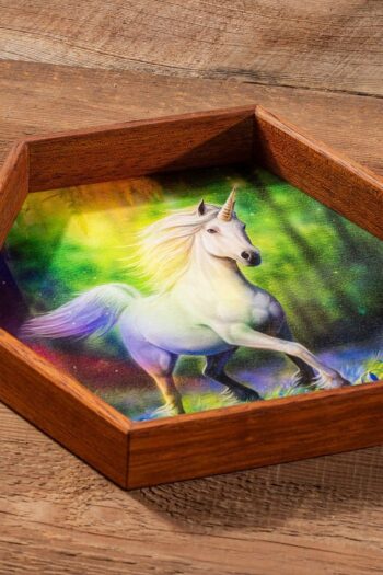Anne Stokes Dice Tray Chase The Rainbow 20 cm