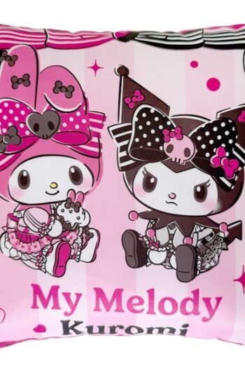 Sanrio Pink Black Party Series Pillow Kuromi & My Melody 35 x 35 cm