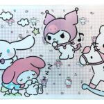 Sanrio Pink Black Party Series XXL Mousepad Hello Kitty & Friends Infant Style