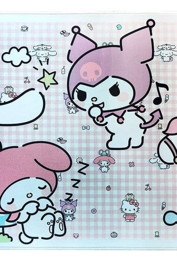 Sanrio Pink Black Party Series XXL Mousepad Hello Kitty & Friends Infant Style