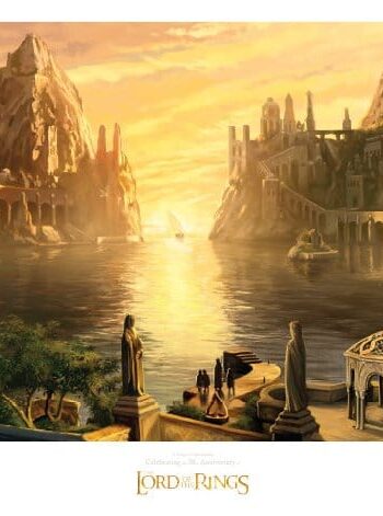 Lord of the Rings Art Print The Grey Havens 59 x 30 cm